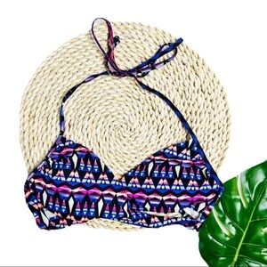 Victoria's Secret Body Wrap Bikini Top Chevron Tribal Print Size Medium